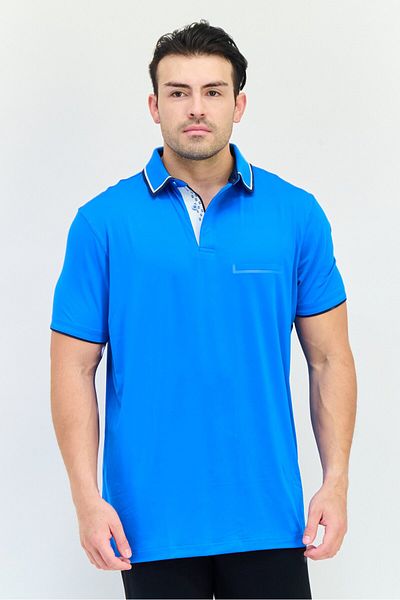 Head Men Sportswear Fit Short Sleeve Golf Polo Shirt, Blue