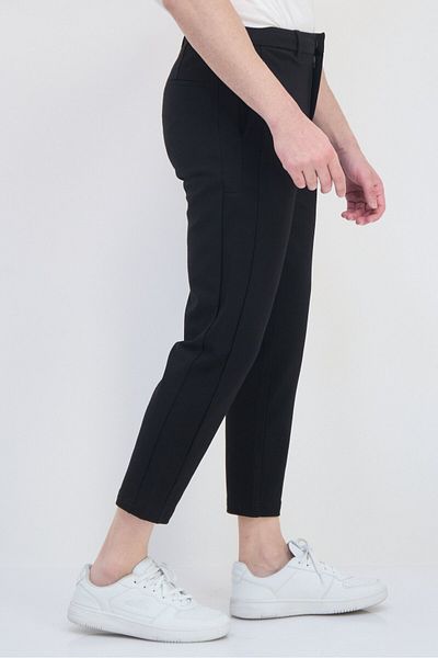 Selected Homme Men Regular Fit Solid Dress Pants Black
