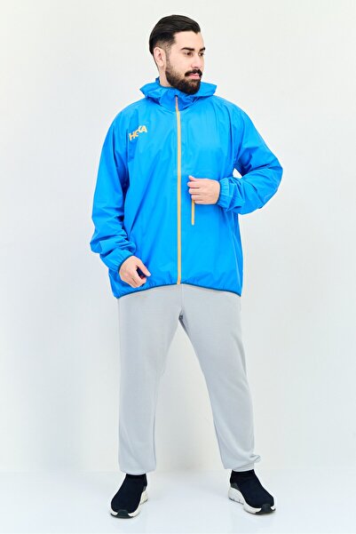 hoka Men Sportswear Fit Long Sleeves Outdoor Jacket, Blue