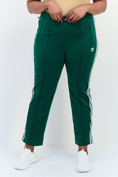 adidas Women Plus Size Embroidered Logo Outdoor Sweatpants, Green