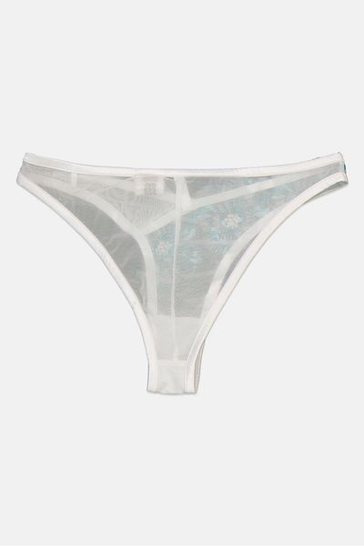 Guess Women Embroidered Pull-on Panty, White