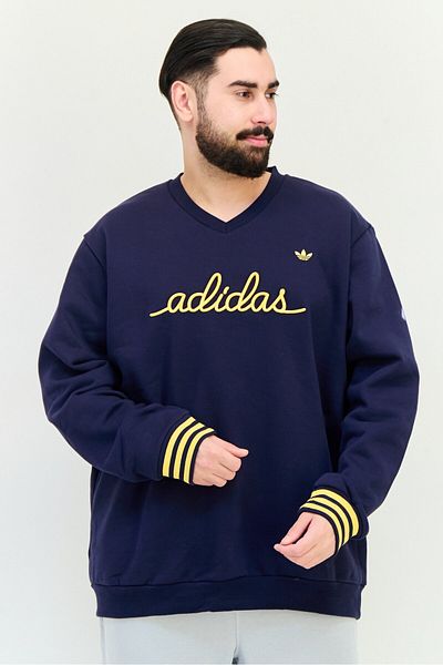 adidas Men Sportswear Fit Long Sleeves Training Sweatshirts, Navy Blue