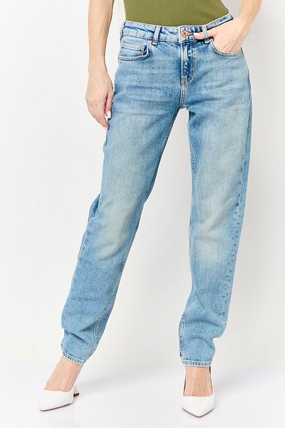 Scotch & Soda Women Slim Fit Washed Stretchable Jeans, Blue