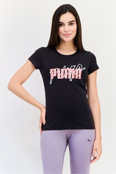 Puma Women Sportswear Fit Short Sleeves Outdoor Top, Black