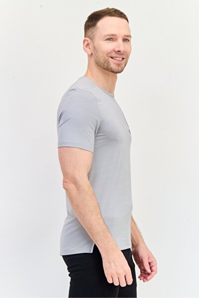 Reebok Men Sportswear Fit Short Sleeves Running T-Shirt, Grey