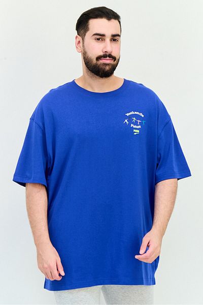 Puma Men Sportswear Fit Short Sleeves Running T-Shirt, Blue