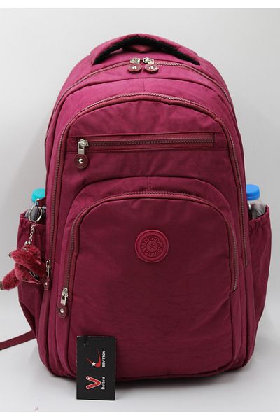 Bevitton Bvt-1800 ghiozdan roșu Claret Rucsac de școală unisex din țesătură rezistentă la apă