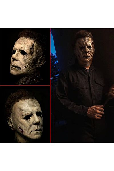 PRATİKOBA Michael Myers Latex Mask - Michael Myers Meat Mask Full Snap on the Head