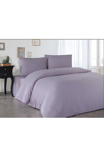 Skyrose Ριγέ Σετ Παπλωματοθήκης Σατέν Diamond Series Διπλό