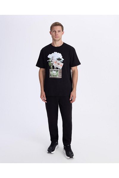 Kappa Authentic Vitor Men's Black Regular Fit T-Shirt