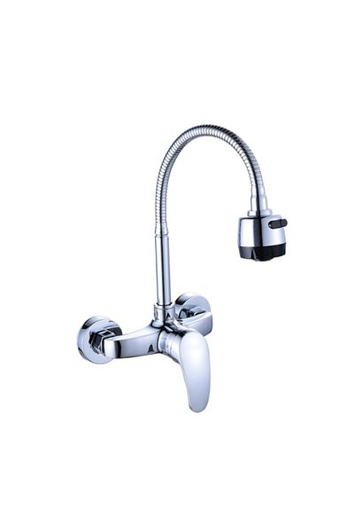Blackswan Design Kitchen sink faucet, Blackswan, Type M200, with two modes, shiny chrome model, size 44 cm