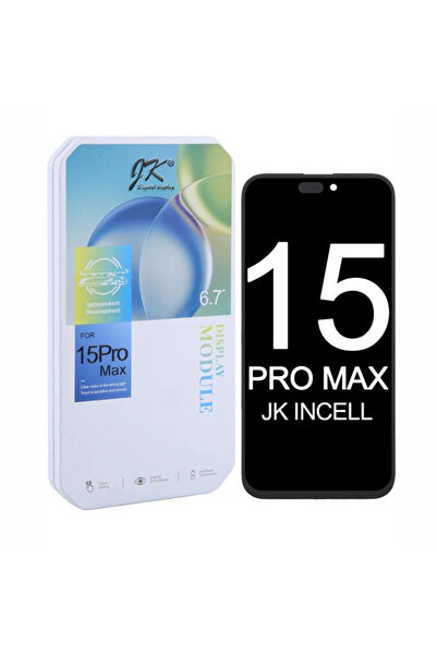 JK شاشة LCD لهاتف ابل ايفون 15 برو ماكس باللون الأسود