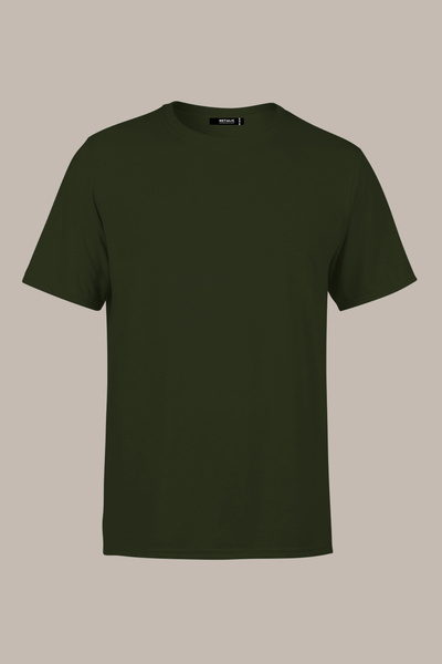 mmetalic Ανδρικό T-Shirt Regular Fit Relaxed Fit Crew Neck Basic T-shirt