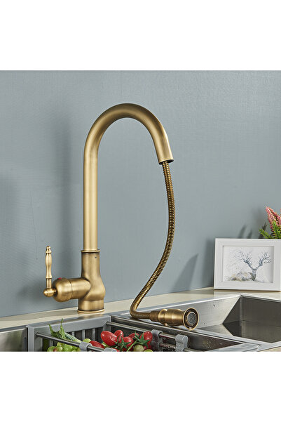 Blackswan Design Baterie chiuveta bucatarie, Blackswan, Tip M234, model bronz antichizat, dimensiune 41 cm