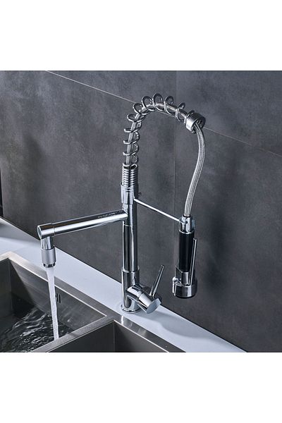 Blackswan Design Baterie chiuveta bucatarie, Blackswan, Tip M112 cu 2 moduri, crom, 47 cm