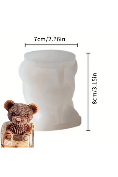 Choice 1pc Ice Cube Bear-shaped Molder Coffee Silicone 3d Mold Bear Chocolate Ice Cream Mold Food-grade Ice