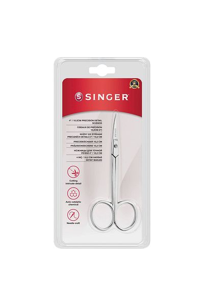 mk global Embroidery Scissors with Curved Tip (4")