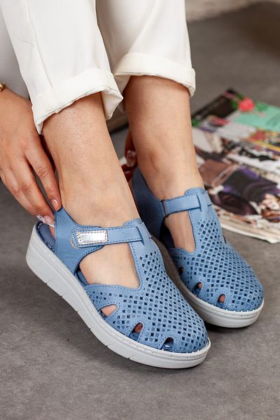 Adım Adım Women's Genuine Leather Closed-Front Orthopedic Sandals