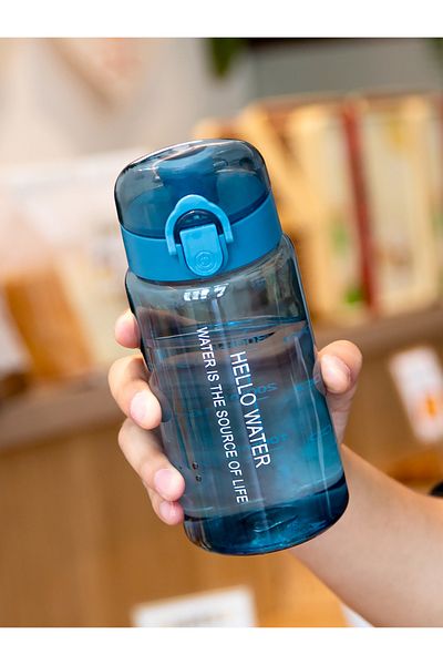 Choice 0.55L Blue 550ml/18.6oz Transparent Water Bottle Water Cup For Men Women Students With Filter And An