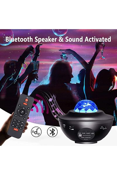 fulina Bluetooth star projector lamp,adjustable light,with timer and remote control,for bedroom decoration