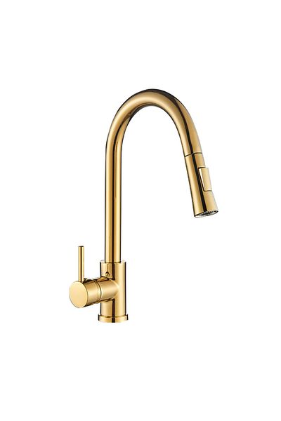 Blackswan Design Kitchen sink faucet, Blackswan, Type M39, shiny gold model, size 40 cm