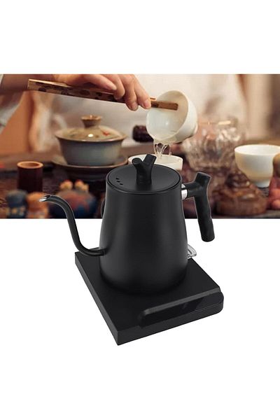 Saharaz Electric Kettle 1L,Food Grade Stainless Steel,1000w Fast Heating,Automatic Power Off,Black