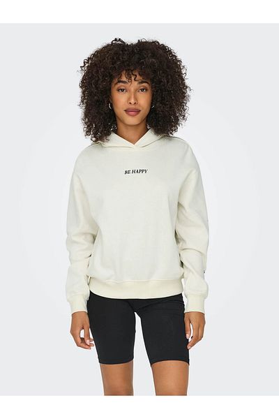 ONLY Onlcassıe L/s Photo Hood Bej Γυναικείο φούτερ 15329874