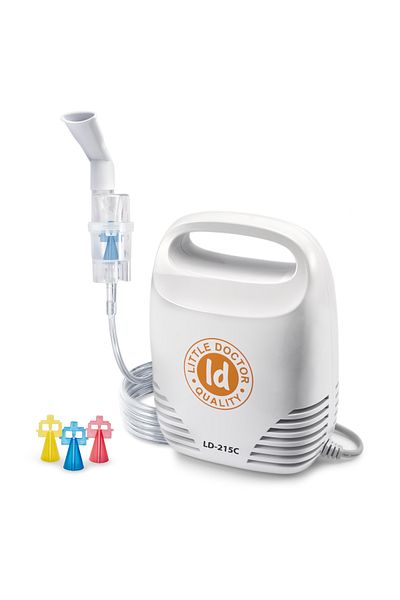 Little Doctor Aparat Aerosoli Ld-215c, Nebulizator Cu Compresor, 3 Dimensiuni De Particule, Alb