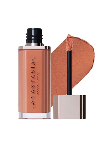 Anastasia Beverly Hills أحمر شفاه سائل مخملي بلون الخوخ والعنبر - خوخي دافئ عميق 0.12 أونصة