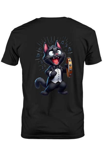 StoryGift Romania Tricou Barbati Cu Pisicuta Cantareata, Zurgalai, Ilustratie, Zgomot, Muzica, Melodie, Gala Stg