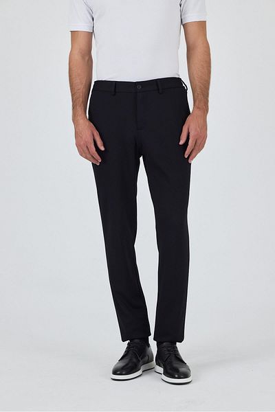 İmza Black Flexible Side Pocket Casual Slim Fit Jogger Trousers 1003250156