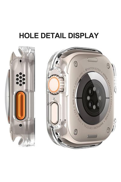 SKYDDAR INNOVATION 360° Ultra-thin Protective Case For Apple Watch Ultra / Ultra 2, Full Screen - Transparent