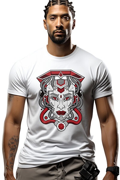 StoryGift Romania Tricou bărbătesc cu Android, portret, cibernetic, sf, cu im...