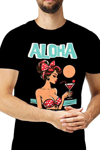 StoryGift Romania Tricou Barbati Aloha. Revigoreaza-te Si Bea Cu Stil Cocktai...