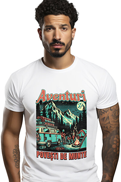 StoryGift Romania Tricou Barbati Aventuri. Povesti De Munte Familie Distracti...