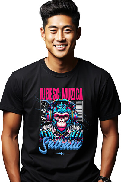 StoryGift Romania Tricou Barbati Gorila Dj, Muzica Iubitorii Petreceri Cu Imp...