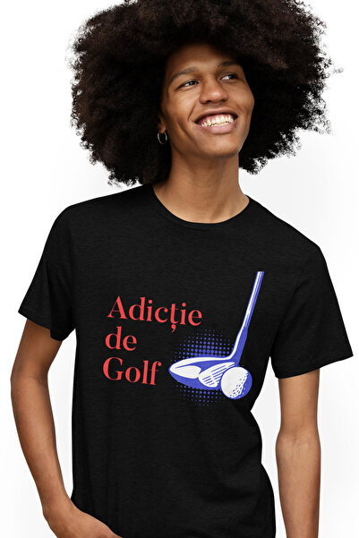 StoryGift Romania Tricou Barbati Crosa De Golf Cu Minge, Iubitorii De Sport T...