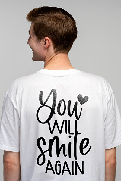 StoryGift Romania Tricou Barbati Cu Inimioara Si Mesajul "tu Vei Zambi Din No...