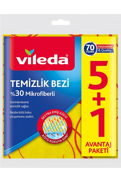 Vileda 5 Pieces 30% Microfiber Kitchen Cloth