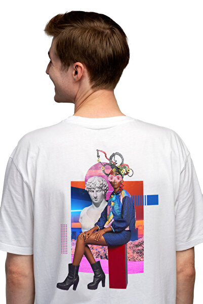 StoryGift Romania Tricou Barbati Arta Modei, Statue, Grecia, Colaj, Abstract,...