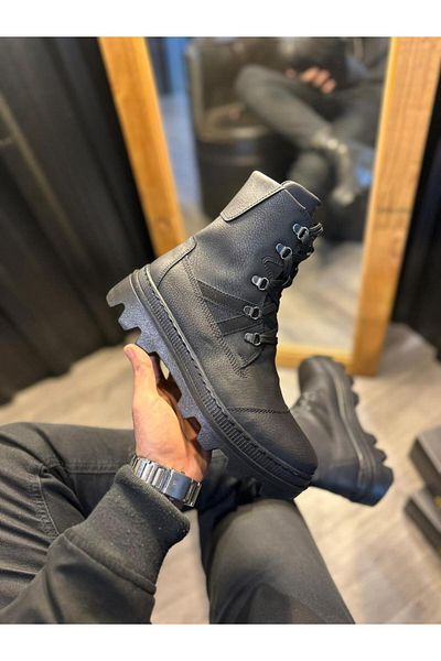 Knack Men's Sports Boots B14 Black (Black Sole)