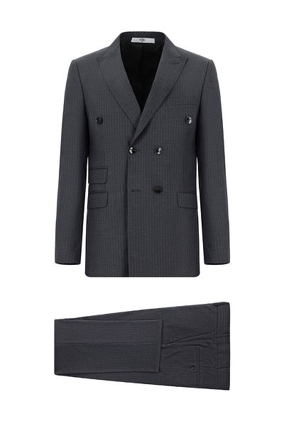 Kiğılı Regular Fit Striped Double Breasted Suit
