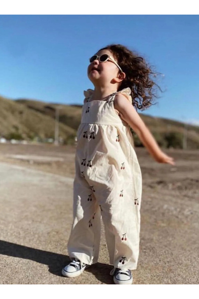 MAMAOLAS Daisy Cherry - Girl's Jumpsuit