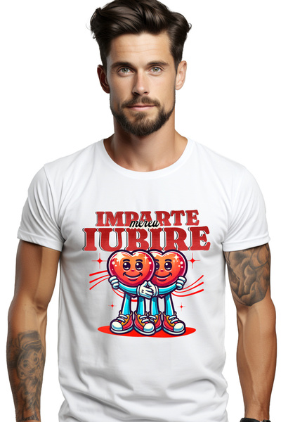 StoryGift Romania Tricou Barbati Imparte Mereu Iubire Fii Bun Indragostit Ini...