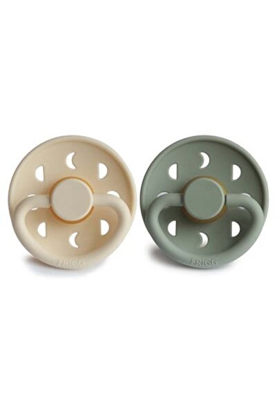 Frigg 0-6 Months Moon Phase Double Rubber Pacifier - Cream / Sage