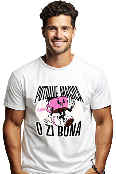 StoryGift Romania Tricou Barbati Cana De Cafea Potiune Magica Pentru O Zi Bun...