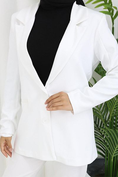 Modamihram Women's Jacket White 6146
