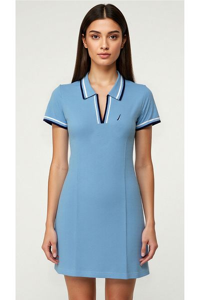 Nautica Short sleeve Premium Cotton Knee length Dress