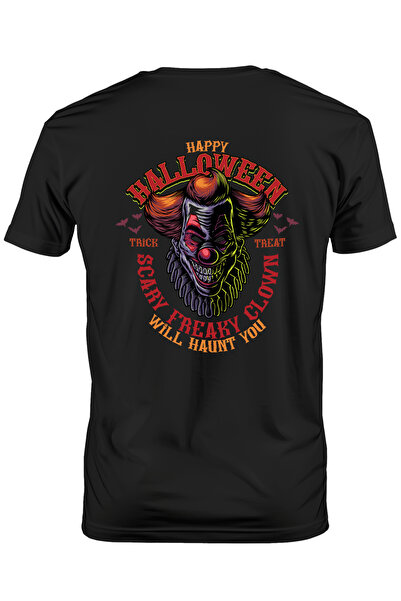 StoryGift Romania Tricou Barbati Cu Mesaj In Engleza Happy Halloween, Clovn, ...