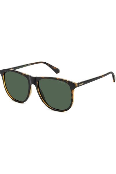Polaroid Ochelari de soare polarizați pentru bărbați Polaroid PLD 4178/S 086/UC, Plastic, Havana, 58 mm